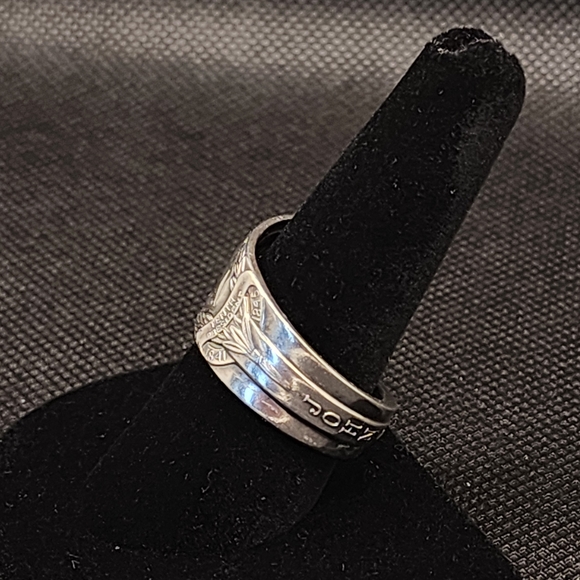 Vintage Sterling Silver Adjustable Spoon Ring - Picture 3 of 4
